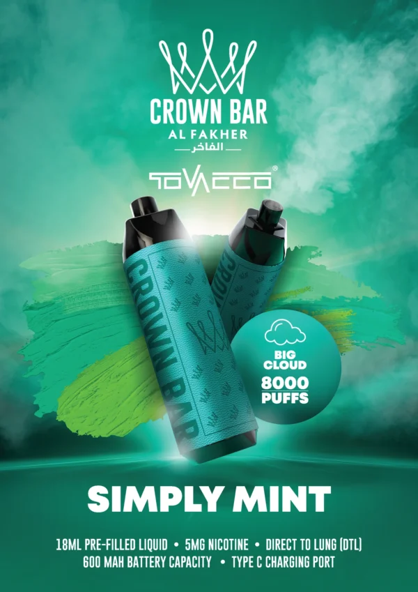 Al Fakher Vape Crown Bar Big Cloud 8000 Puffs 5% Nicotine Disposable Vape Wholesale - European Warehouse Stock - BoatVape - 4