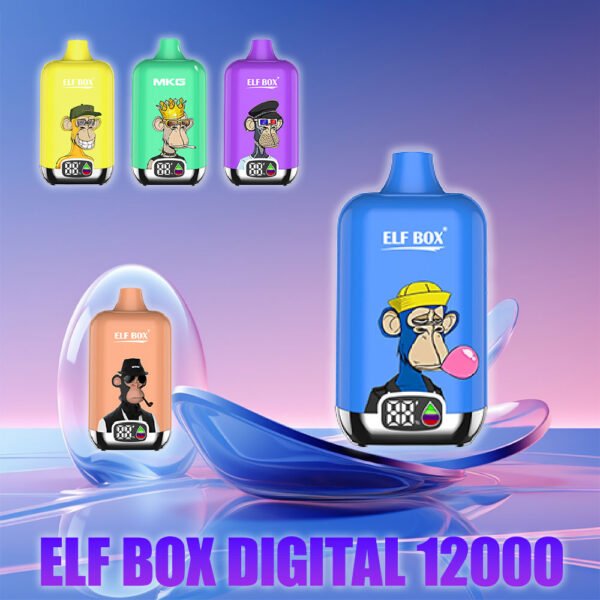 ELF box digital 12000 puffs 0% 2% 3% 5% Nicotine LED display Disposable Vape Wholesale - BoatVape - 1