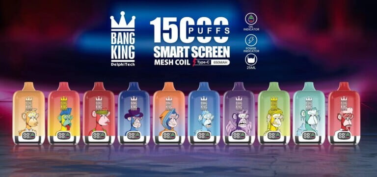 Bang King smartscreen 15000 Puffs 0% 2% 3% 5% Nikotynowy akumulator jednorazowy Vape Hurt - BoatVape - 14