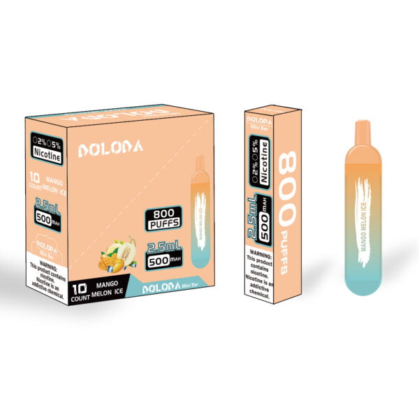 DOLODA Mini bar 800 Puffs 2% Nicotina Recarregável E-Cigarros Vape Atacado - BoatVape - 8