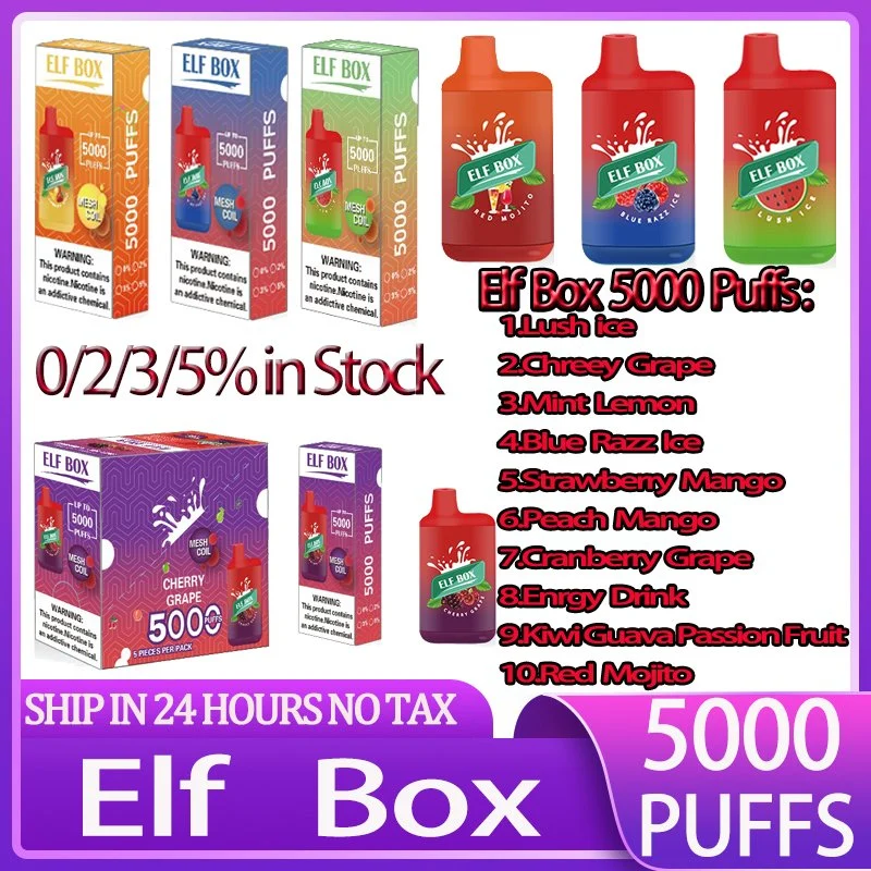 ELF BOX 5000 Puffs 0% 2% 3% 5% Nikotyna Jednorazowe Vape Autentyczne E-papierosy Hurtownia - BoatVape - 46