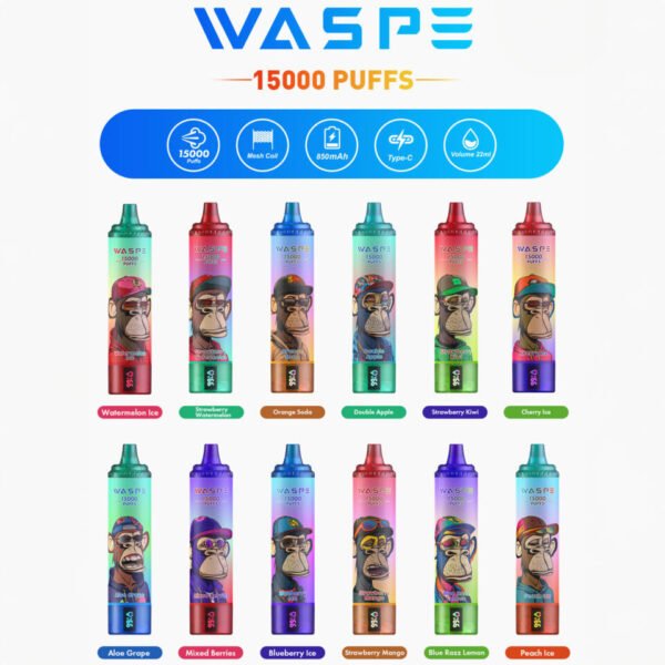 WASPE 15000 PUFFS 0% 2% 3% 5% Nicotine Disposable Vape Wholesale - BoatVape - 2