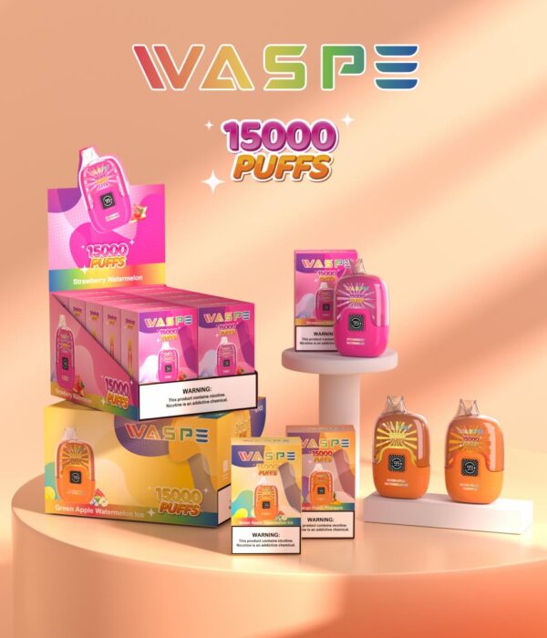 WASPE 15000 PUFFS Digitale Box 0% 2% 3% 5% Nicotine Wegwerp Vape Groothandel - BoatVape - 1