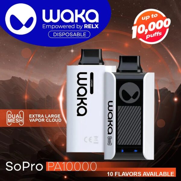 WAKA soPro PA10000 18mg/ml Nikotynowy jednorazowy waporyzator - 10000 szt. Hurt - BoatVape - 1