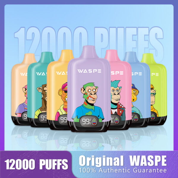 WASPE 12000 PUFFS digitális doboz 0% 2% 3% 5% Nikotin eldobható Vape nagykereskedés - BoatVape - 1