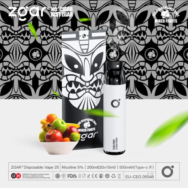 ZGAR ZG25 3000 Puffs 5% Nicotine Rechargeable Disposable Pod Wholesale - BoatVape - 7