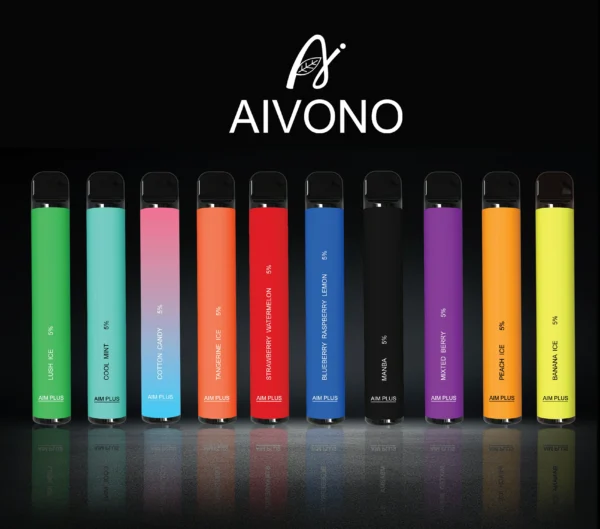 AIVONO AIM PLUS 800 Puffs 0% 2% 5% Caneta Vapes Descartáveis ​​Recarregáveis ​​com Baixa Nicotina em Massa Comprar Atacado - BoatVape - 1