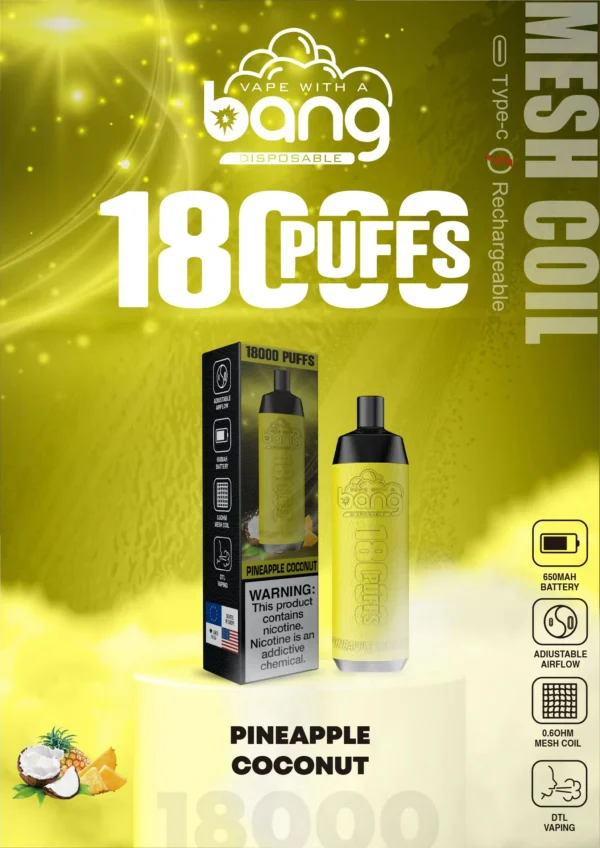 Bang Crown Bar 18000 Puff-uri 0% 2% 3% 5% Nivel scăzut de nicotină, reîncărcabil, de unică folosință, stilou de vaporizator în vrac Cumpărați cu ridicata - BoatVape - 9