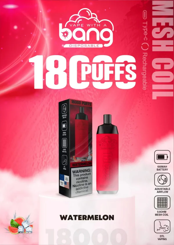 Bang Crown Bar 18000 de pufături 0% 2% 3% 5% Stilo vape reîncărcabil de unică folosință cu conținut scăzut de nicotină Vrac Cumpărați cu ridicata - BoatVape - 5