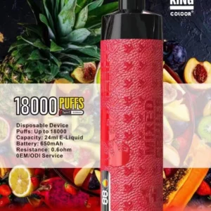 Bang King Crown Bar 18000 Puffs 0% 2% 3% 5% Caneta Vapes Descartáveis ​​Recarregáveis ​​com Baixa Nicotina em Massa Comprar Atacado - BoatVape - 11