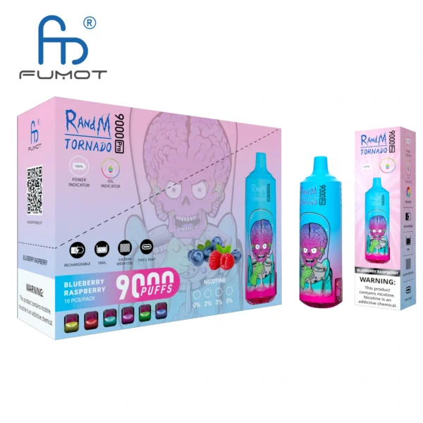 RandM Tornado 9000 PRO Puffs 0% 2% 3% 5% с низким содержанием никотина Купить перезаряжаемую одноразовую вейп-пароварку оптом - BoatVape - 9