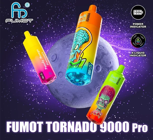 RandM Tornado 9000 PRO Puffs 0% 2% 3% 5% с низким содержанием никотина Купить перезаряжаемую одноразовую вейп-пароварку оптом - BoatVape - 1
