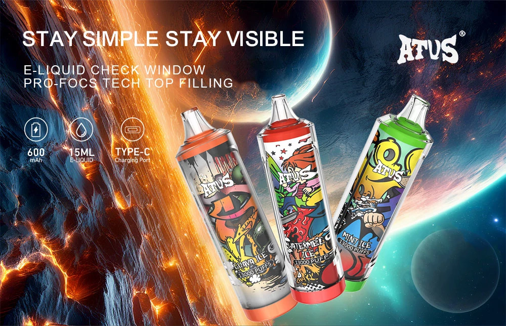 Atvs 13000 Puffs 5% Stylo à vape jetable rechargeable à faible teneur en nicotine Acheter en gros