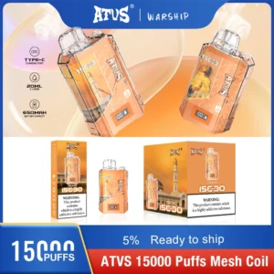 Atvs 15000 Puffs 5% Stylo à vape jetable rechargeable à faible teneur en nicotine Acheter en gros - BoatVape - 23