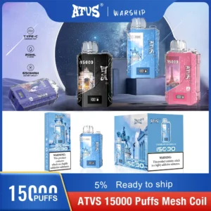 Atvs 15000 Puffs 5% Stylo à vape jetable rechargeable à faible teneur en nicotine Acheter en gros - BoatVape - 22