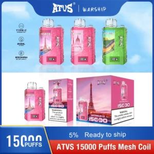 Atvs 15000 Puffs 5% Stylo à vape jetable rechargeable à faible teneur en nicotine Acheter en gros - BoatVape - 21