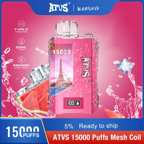 Atvs 15000 Puffs 5% Stylo à vape jetable rechargeable à faible teneur en nicotine Acheter en gros - BoatVape - 6