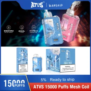 Atvs 15000 Puffs 5% Stylo à vape jetable rechargeable à faible teneur en nicotine Acheter en gros - BoatVape - 16