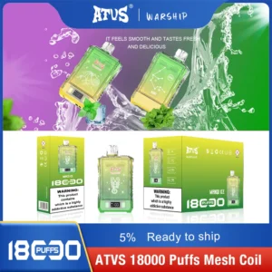 Atvs Warship 18000 Puffs 5% Stylo à vape jetable rechargeable à faible teneur en nicotine Acheter en gros - BoatVape - 17