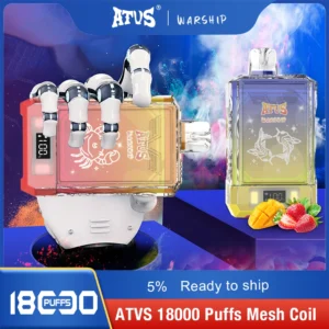 Atvs Warship 18000 Puffs 5% Stylo à vape jetable rechargeable à faible teneur en nicotine Acheter en gros - BoatVape - 20