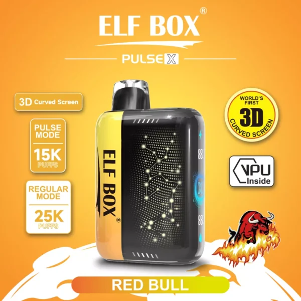 Elf Box Pulse X 25000 Puffs Dual Mesh 0% 2% 3% 5% Low Nicotine 3D Curved LED Screen Rechargeable Disposable Vapes Pen Bulk Buy Wholesale - BoatVape - 2