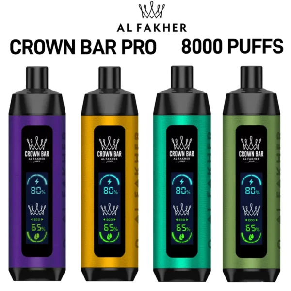 Al Fakher Crown Bar Big Cloud 8000 Pro Dual Mode Full Screen Low Nicotine Rechargeable Disposable Vapes Pen Bulk Buy Wholesale - European Warehouse Stock - BoatVape - 13