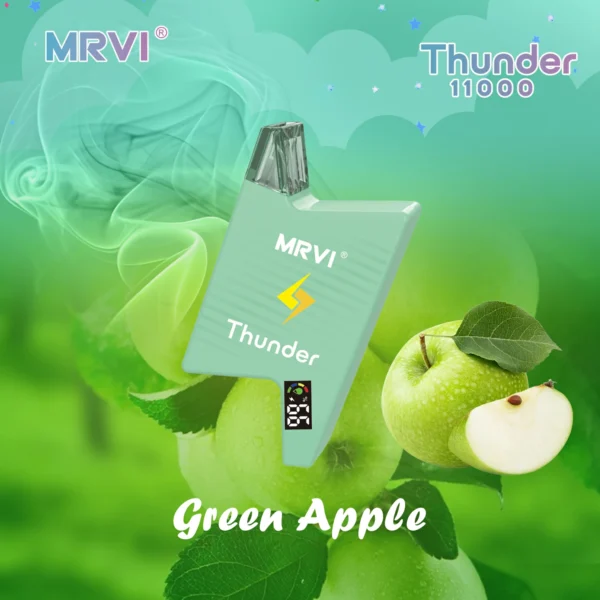 MRVI Thunder 11000 Puffs Tela Digital 2% 3% 5% Caneta Vapes Descartável Recarregável com Baixa Nicotina em Massa Compre Atacado - BoatVape - 11