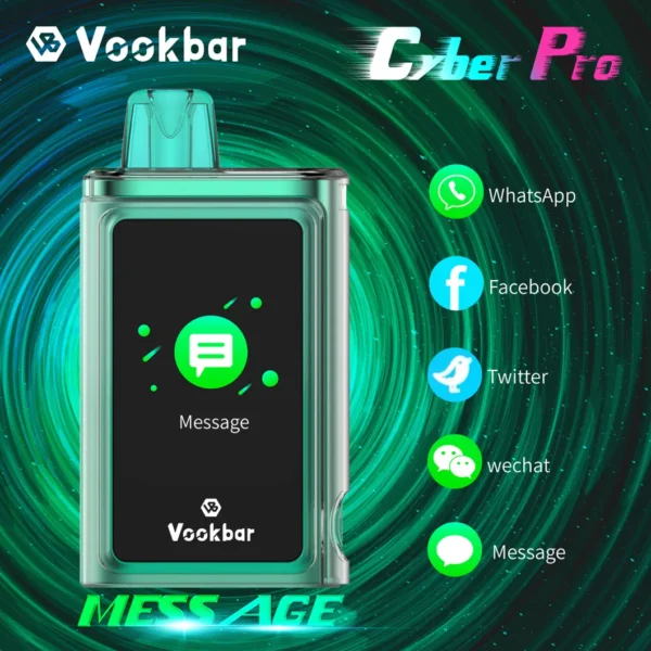 Vookbar Cyber ​​Pro 30000 Puffs Écran tactile double maille 0% 2% 3% 5% Stylo vapes jetables rechargeables à faible teneur en nicotine en vrac Acheter en gros - BoatVape - 1