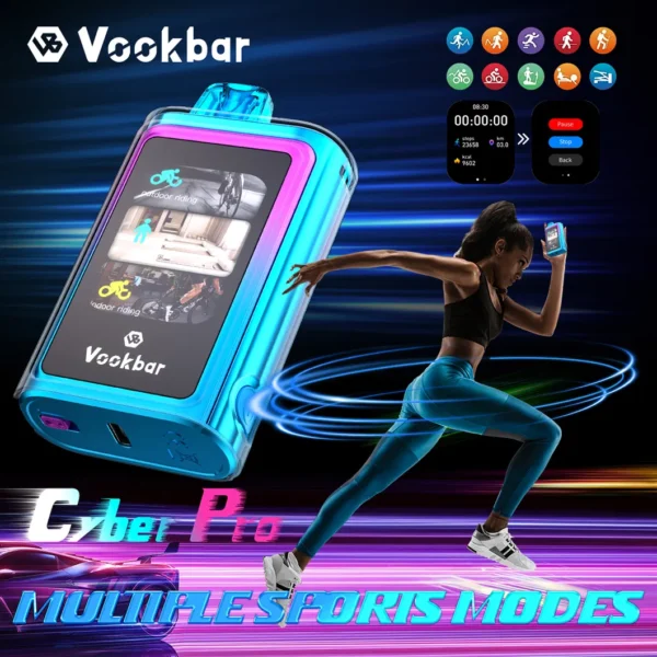 Vookbar Cyber ​​Pro 30000 Puffs Écran tactile double maille 0% 2% 3% 5% Stylo vapes jetables rechargeables à faible teneur en nicotine en vrac Acheter en gros - BoatVape - 12