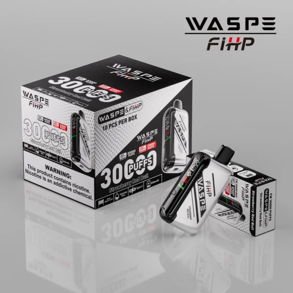 WASPE FIHP 30000 Puffs Dual Mesh 0% 2% 5% LED Display Low Nicotine Rechargeable Disposable Vapes Pen Bulk Buy Wholesale - BoatVape - 12