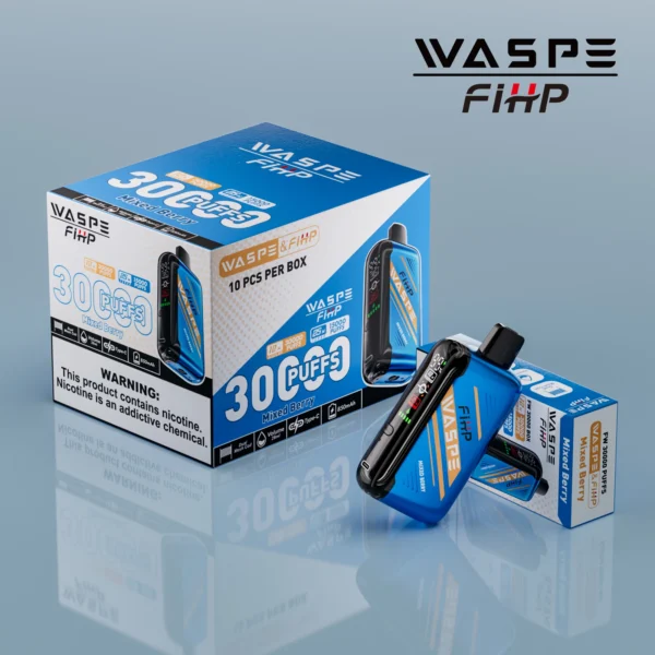 WASPE FIHP 30000 Puffs Dual Mesh 0% 2% 5% LED Display Low Nicotine Rechargeable Disposable Vapes Pen Bulk Buy Wholesale - BoatVape - 14
