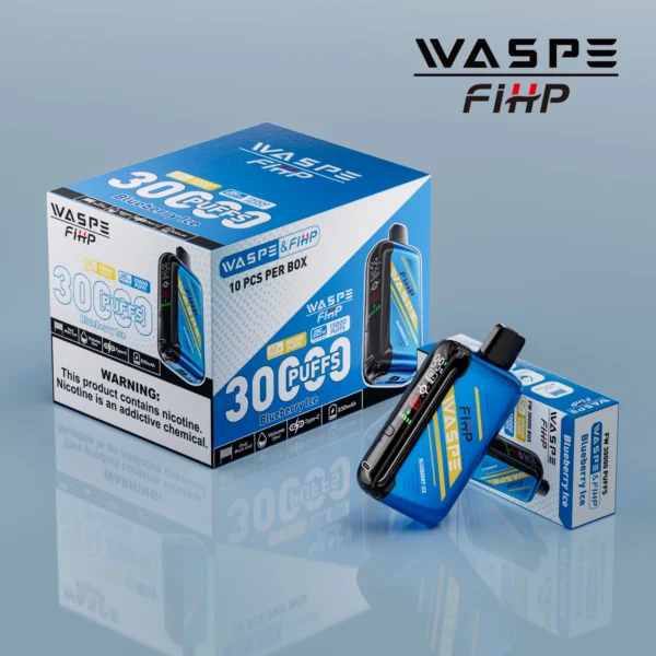 WASPE FIHP 30000 Puffs Dual Mesh 0% 2% 5% LED Display Low Nicotine Rechargeable Disposable Vapes Pen Bulk Buy Wholesale - BoatVape - 7