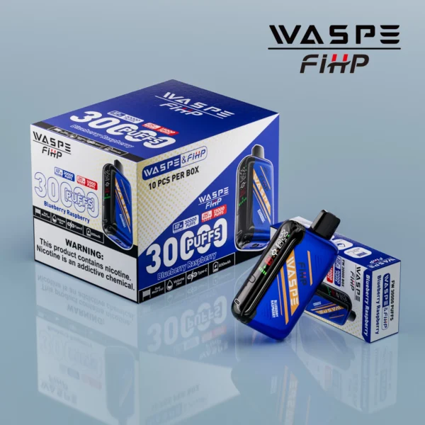 WASPE FIHP 30000 Puffs Dual Mesh 0% 2% 5% LED Display Low Nicotine Rechargeable Disposable Vapes Pen Bulk Buy Wholesale - BoatVape - 6
