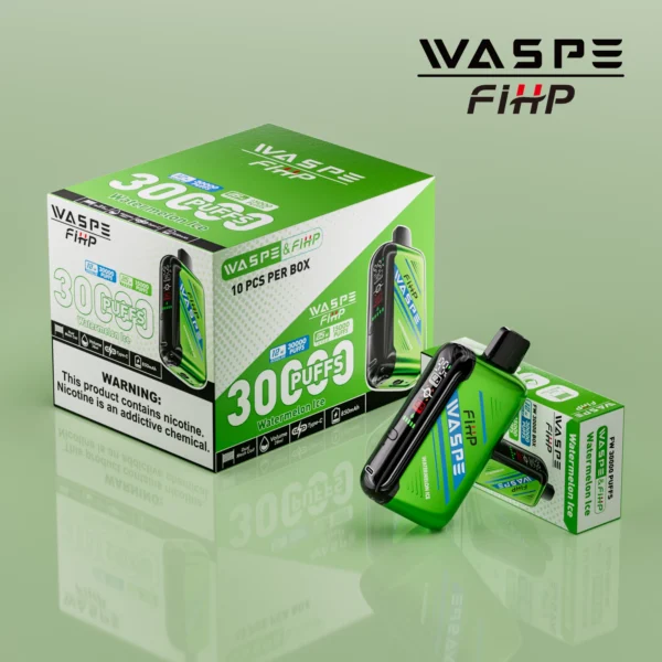 WASPE FIHP 30000 Puffs Dual Mesh 0% 2% 5% LED Display Low Nicotine Rechargeable Disposable Vapes Pen Bulk Buy Wholesale - BoatVape - 3