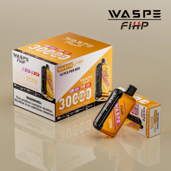 WASPE FIHP 30000 Puffs Dual Mesh 0% 2% 5% LED Display Low Nicotine Rechargeable Disposable Vapes Pen Bulk Buy Wholesale - BoatVape - 2