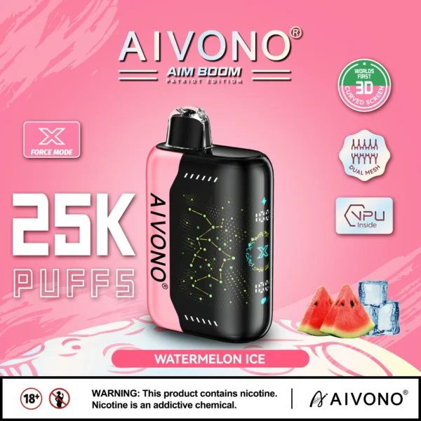 AIVONO AIM BOOM 25000 Puffs Tela digital de malha dupla 0% 2% 3% 5% Caneta Vapes descartáveis ​​recarregáveis ​​com baixo teor de nicotina em massa Comprar no atacado - BoatVape - 4