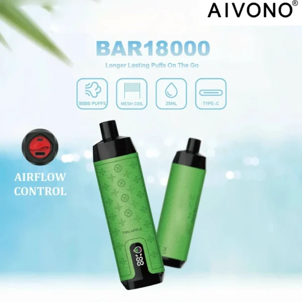 AIVONO Deluxe bár 18000 Puff Vízipipa digitális képernyő 0% 2% 3% 5% Alacsony nikotintartalmú Újratölthető Eldobható Vapes Pen Tömeges Vásárlás Nagyker - BoatVape - 1