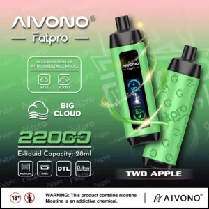 AIVONO Fatpro 22000 Puffs Vízipipa digitális képernyő 0% 2% 3% 5% Alacsony nikotintartalmú Újratölthető Eldobható Vapes Pen Tömeges Vásárlás Nagyker - BoatVape - 16