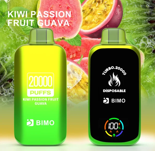 BIMO Turbo 20000 Puffs Full Screen 0% 2% 5% Low Nicotine Rechargeable Disposable Vapes Pen Bulk Buy Wholesale - BoatVape - 6
