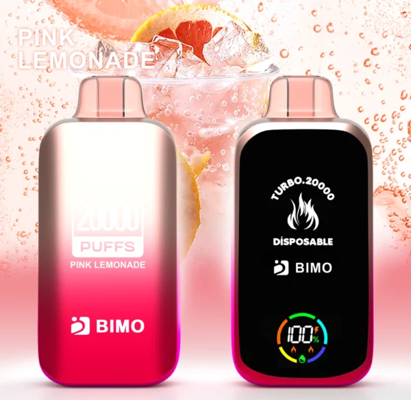 BIMO Turbo 20000 Puffs Full Screen 0% 2% 5% Low Nicotine Rechargeable Disposable Vapes Pen Bulk Buy Wholesale - BoatVape - 4