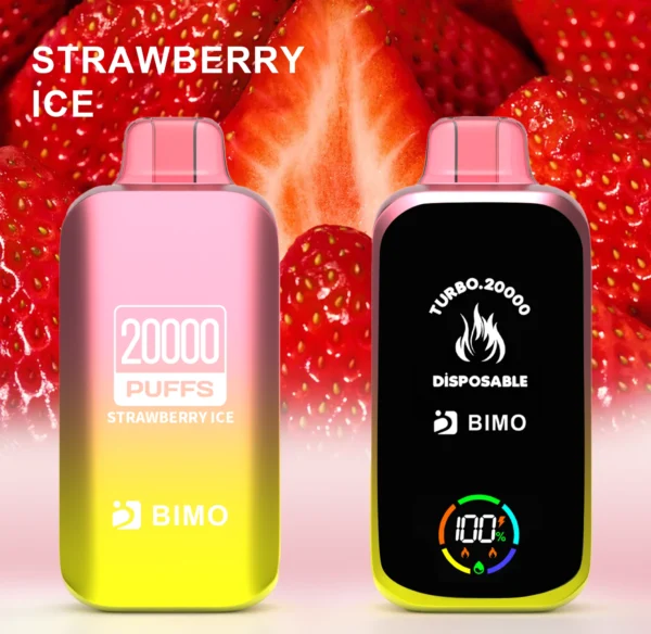 BIMO Turbo 20000 Puffs Full Screen 0% 2% 5% Low Nicotine Rechargeable Disposable Vapes Pen Bulk Buy Wholesale - BoatVape - 3
