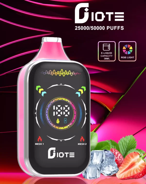 IQTE 50000 Puffs Dual Mesh RGB Full Screen 0% 2% 5% Low Nicotine Rechargeable Disposable Vapes Pen Bulk Buy Wholesale - BoatVape - 8