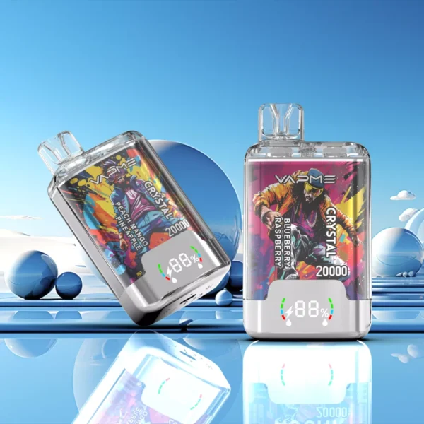 VAPME Crystal 20000 Puffs Pantalla digital de doble sabor 2% Vapes desechables recargables con bajo contenido de nicotina Pluma Compra a granel al por mayor - BoatVape - 1