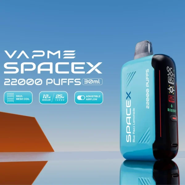 VAPME Spacex 22000 Puffs Tela Digital 0% 2% 3% 5% Caneta Vapes descartáveis ​​recarregáveis ​​com baixo teor de nicotina em massa Compre no atacado - BoatVape - 1